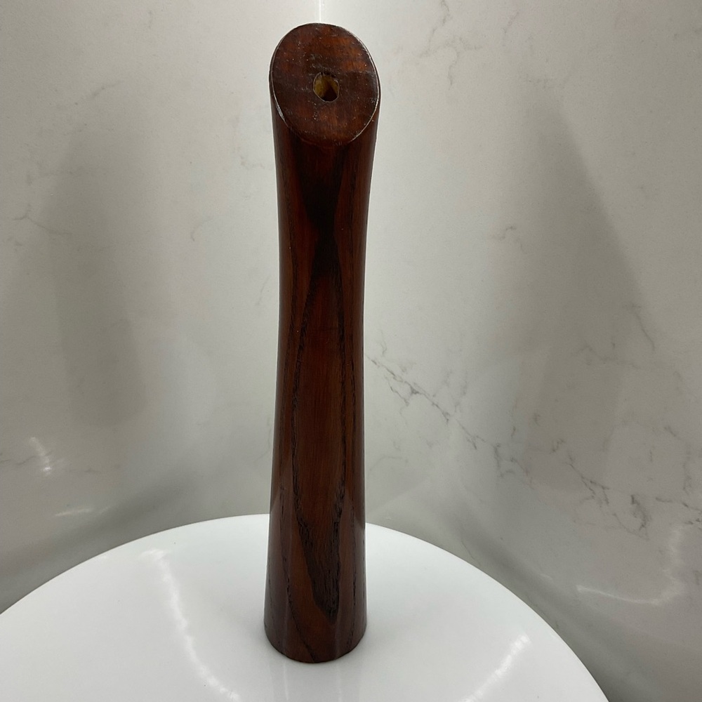 MCM Hand turned wooden bud vase/ candle holder handmade